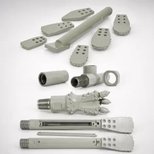 Drill head and bits